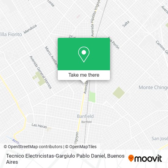 Mapa de Tecnico Electricistas-Gargiulo Pablo Daniel