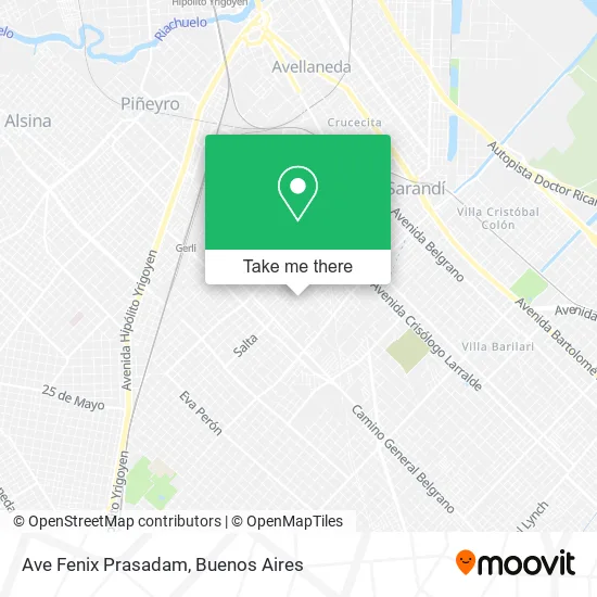 Mapa de Ave Fenix Prasadam