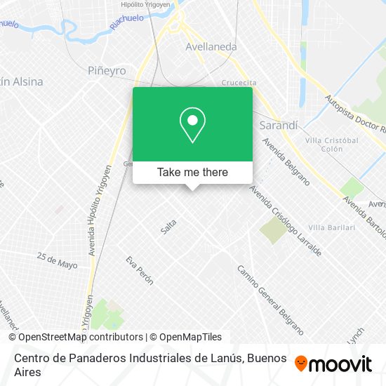 Centro de Panaderos Industriales de Lanús map