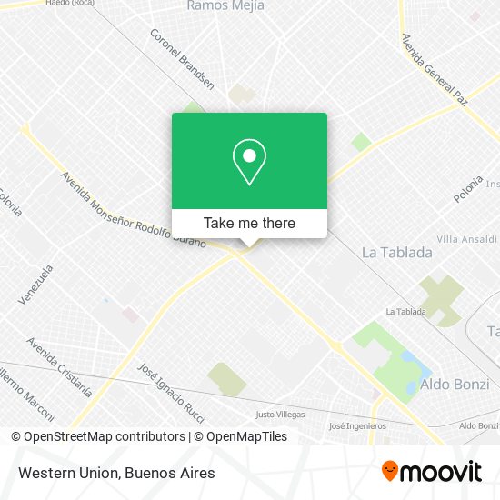 Western Union map