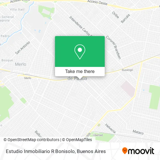 Estudio Inmobiliario R Bonisolo map