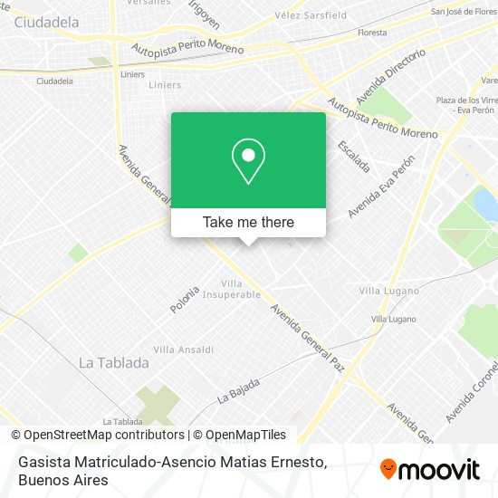 Gasista Matriculado-Asencio Matias Ernesto map