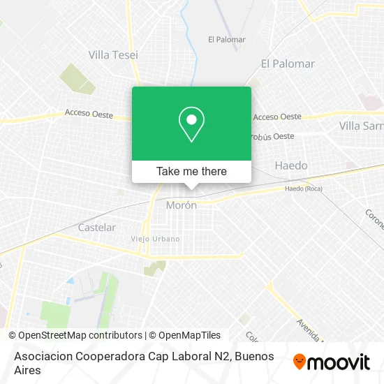 Mapa de Asociacion Cooperadora Cap Laboral N2