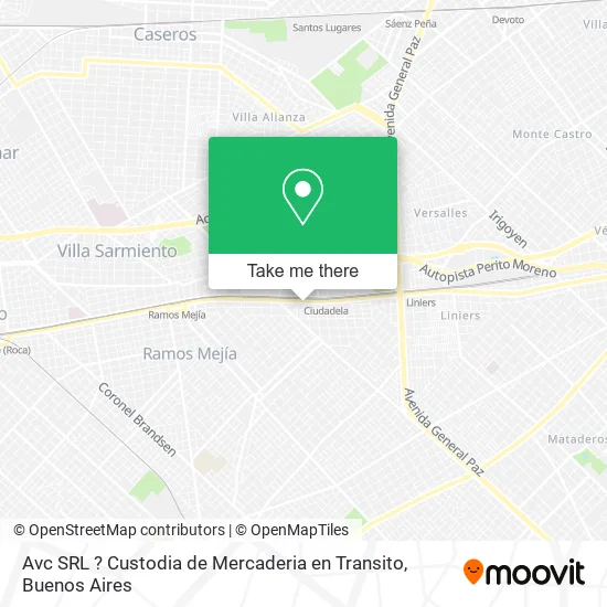 Avc SRL ? Custodia de Mercaderia en Transito map