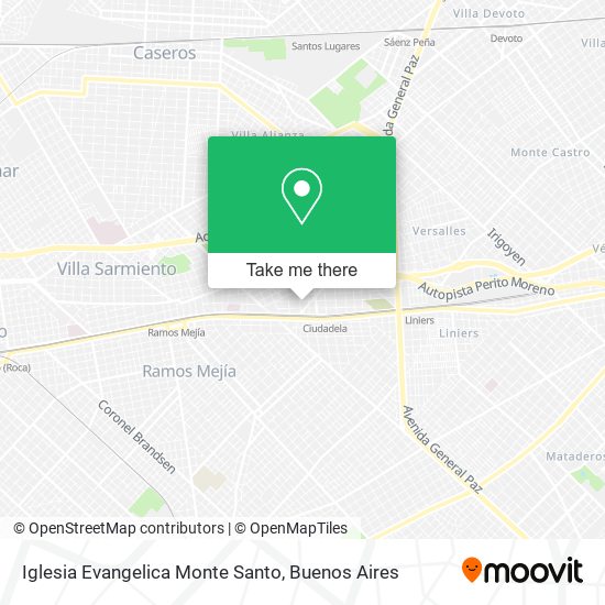 Iglesia Evangelica Monte Santo map