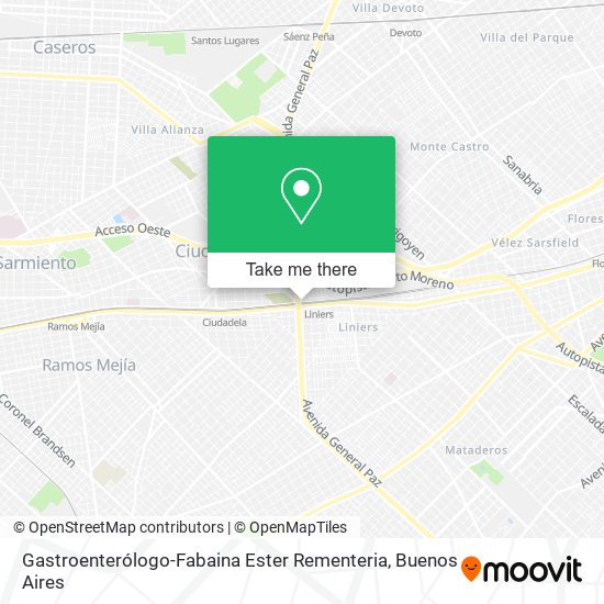 Gastroenterólogo-Fabaina Ester Rementeria map