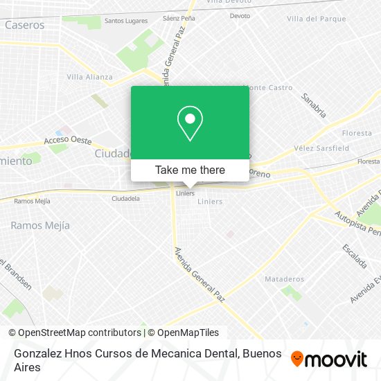 Mapa de Gonzalez Hnos Cursos de Mecanica Dental