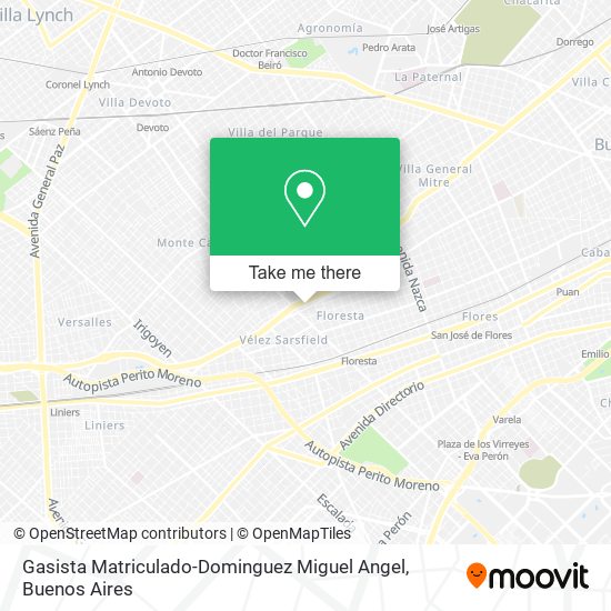 Gasista Matriculado-Dominguez Miguel Angel map