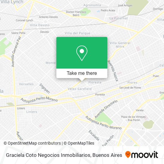 Graciela Coto Negocios Inmobiliarios map