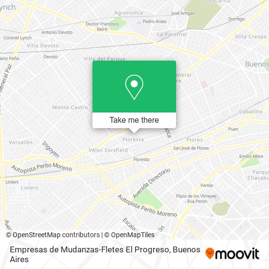Empresas de Mudanzas-Fletes El Progreso map