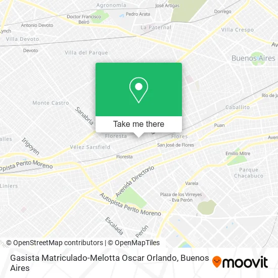 Mapa de Gasista Matriculado-Melotta Oscar Orlando