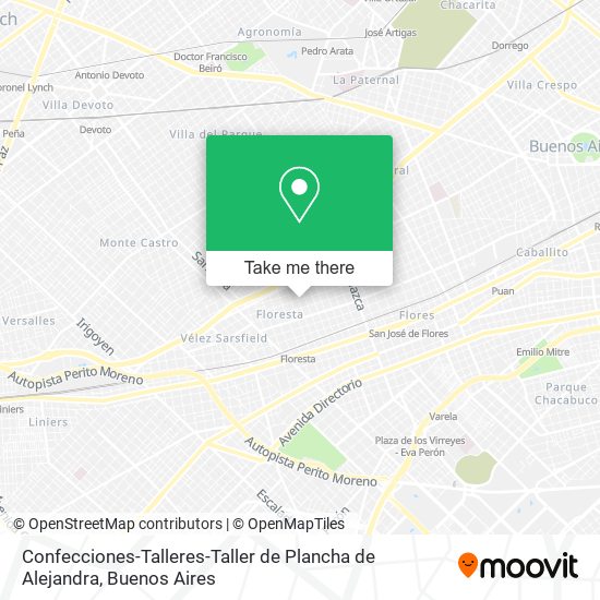 Mapa de Confecciones-Talleres-Taller de Plancha de Alejandra