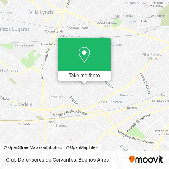 Club Defensores de Cervantes map