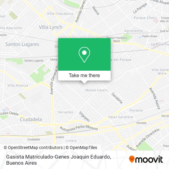 Gasista Matriculado-Genes Joaquin Eduardo map