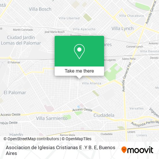 Asociacion de Iglesias Cristianas E .Y B. E map