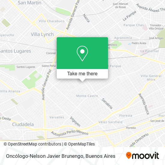 Mapa de Oncólogo-Nelson Javier Brunengo