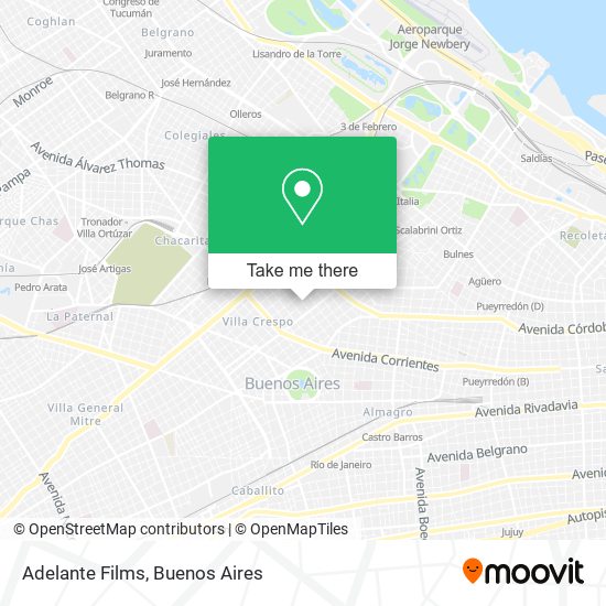 Mapa de Adelante Films