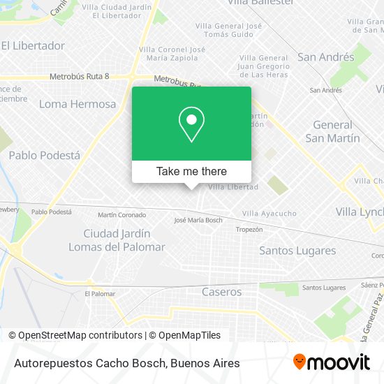 Autorepuestos Cacho Bosch map