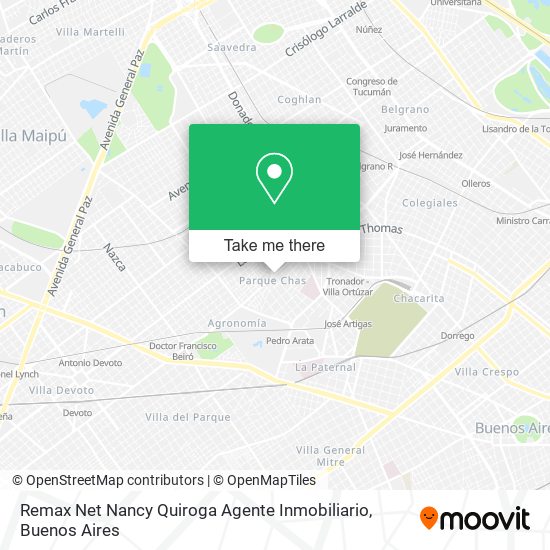 Mapa de Remax Net Nancy Quiroga Agente Inmobiliario