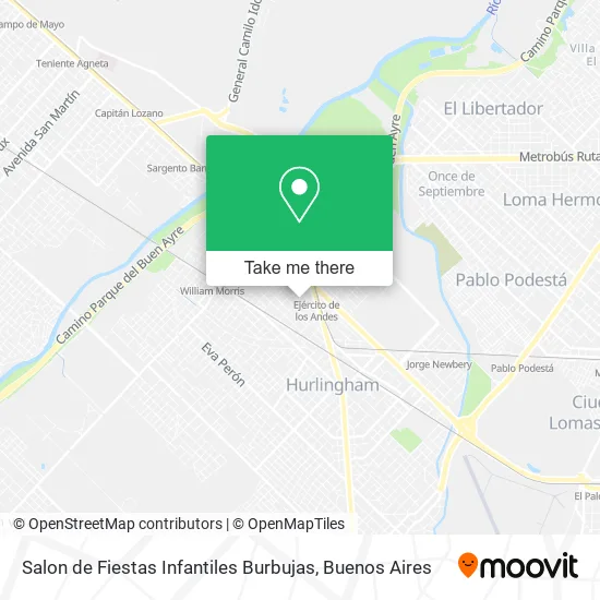 Mapa de Salon de Fiestas Infantiles Burbujas
