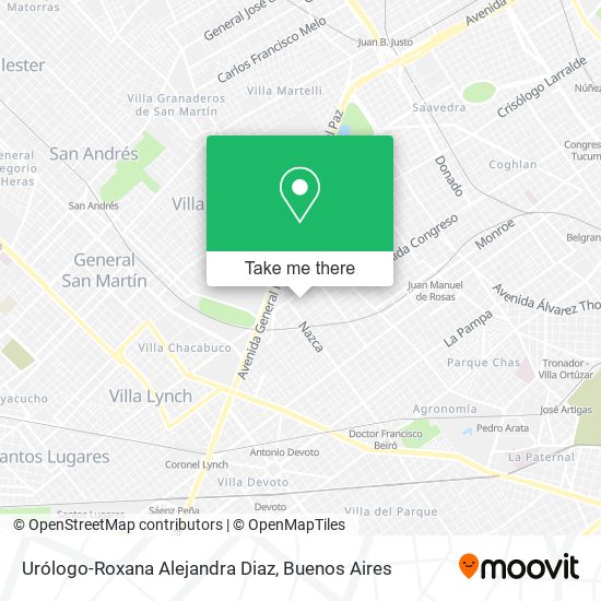 Urólogo-Roxana Alejandra Diaz map