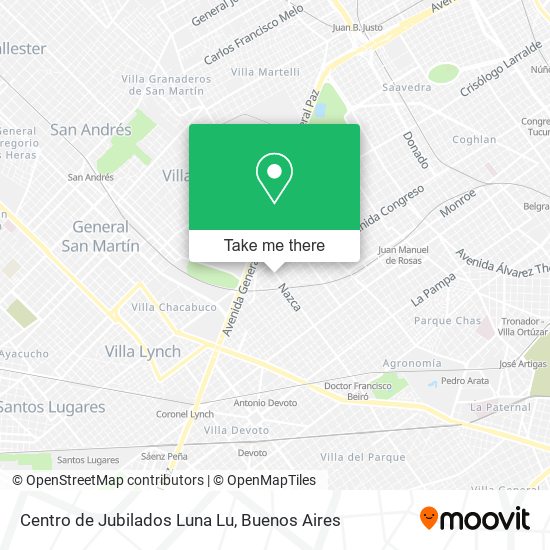 Centro de Jubilados Luna Lu map