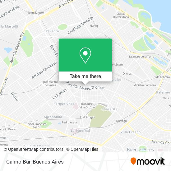 Calmo Bar map