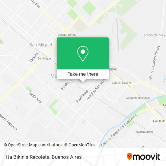 Mapa de Ita Bikinis Recoleta