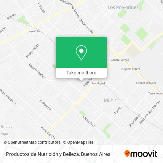 Productos de Nutrición y Belleza map