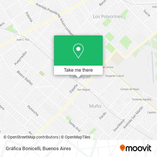 Gráfica Bonicelli map