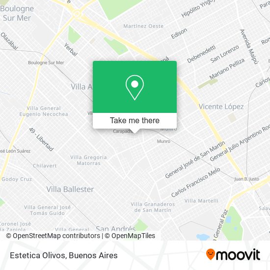 Mapa de Estetica Olivos