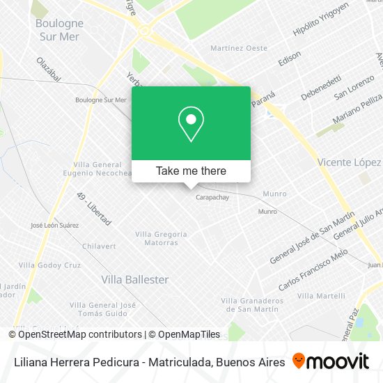 Mapa de Liliana Herrera Pedicura - Matriculada