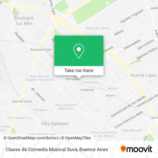 Clases de Comedia Musical Suva map