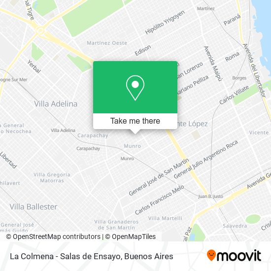 Mapa de La Colmena - Salas de Ensayo