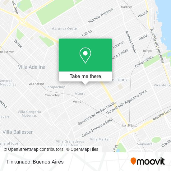 Mapa de Tinkunaco