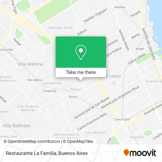 Restaurante La Familia map
