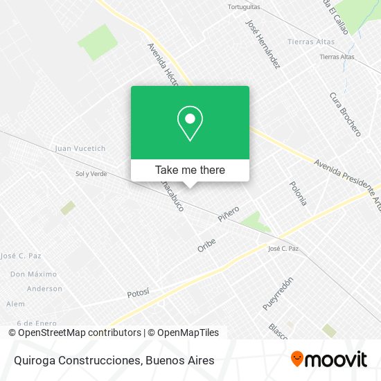 Quiroga Construcciones map
