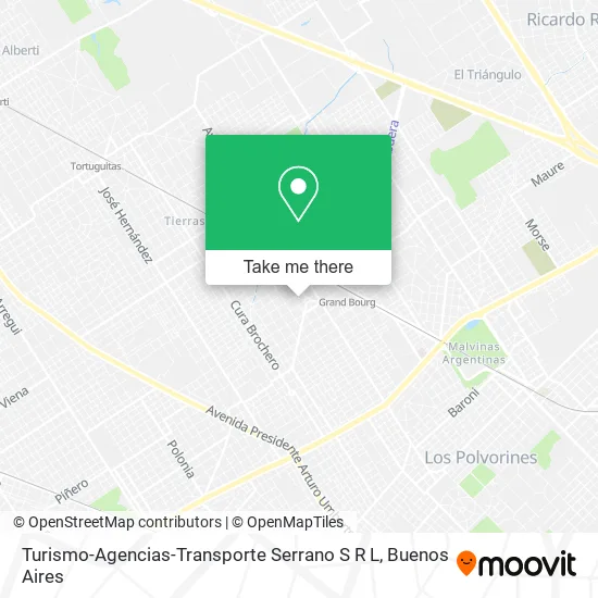 Mapa de Turismo-Agencias-Transporte Serrano S R L
