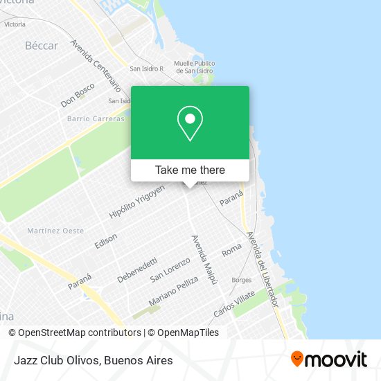 Jazz Club Olivos map