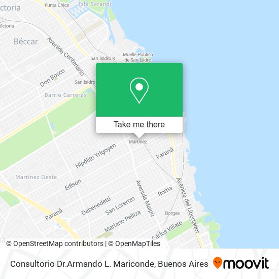 Mapa de Consultorio Dr.Armando L. Mariconde