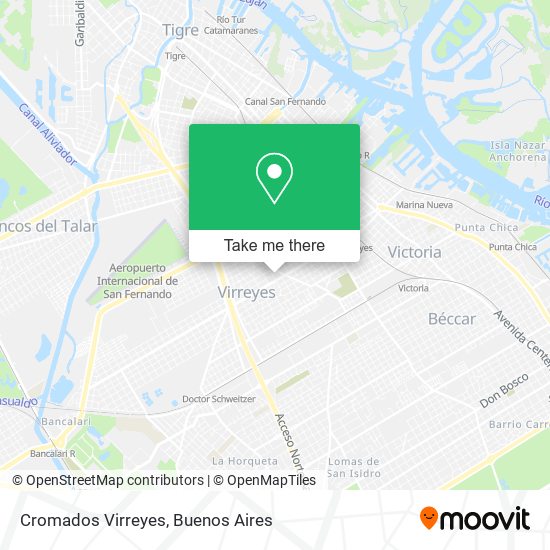 Cromados Virreyes map