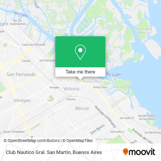 Club Nautico Gral. San Martin map