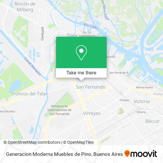 Mapa de Generacion Moderna Muebles de Pino