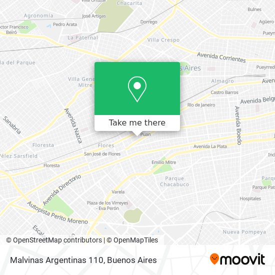 Malvinas Argentinas 110 map