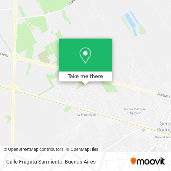 Mapa de Calle Fragata Sarmiento