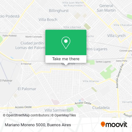 Mariano Moreno 5000 map