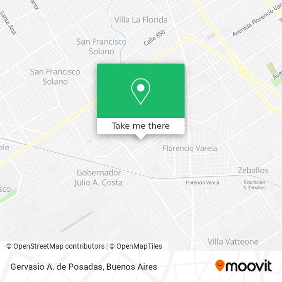 Gervasio A. de Posadas map