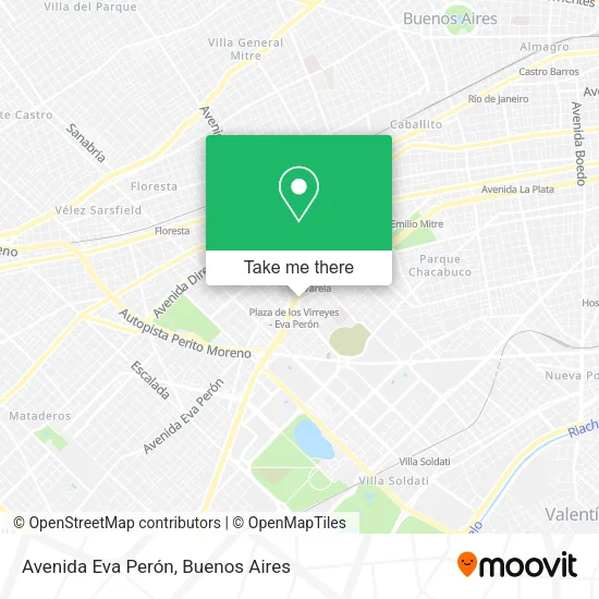 Mapa de Avenida Eva Perón