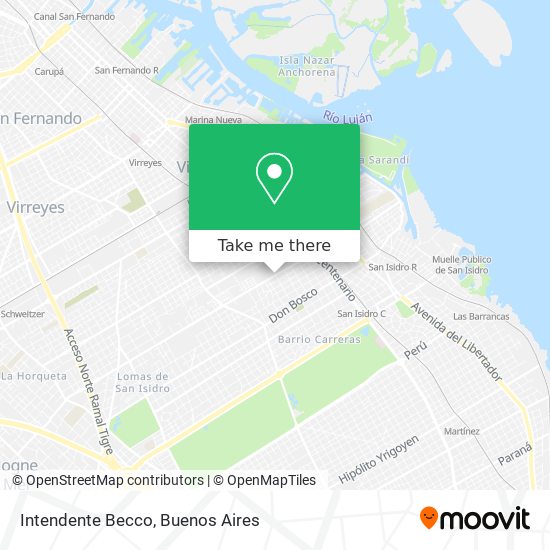 Mapa de Intendente Becco