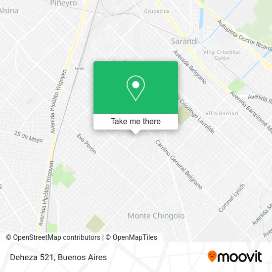 Mapa de Deheza 521